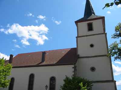 vue latrale de l'glise simultane de Niederbetsdorf