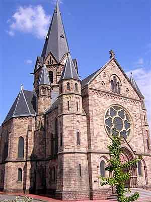 photo du temple luthrien de Sarreguemines